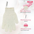 Evridwear Exfoliating Glove for Shower Bath, Body Wash Loofah Gloves Women | 100% Nylon, Thick, Hanging Loop, Exfoliate Dead Skin for Dry