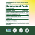 MegaFood Vitamin D3 & K2 5000 IU (125 mcg), 60 Mini Capsules 60 Count (Pack of 1)