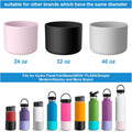 Yoelike 2PCS 2 Colors Silicone Water Bottle Boot for Owala, Anti-Slip Protective Sleeve for Freesip/Twist/Flip, Watter Bottle Accessories, Bottom