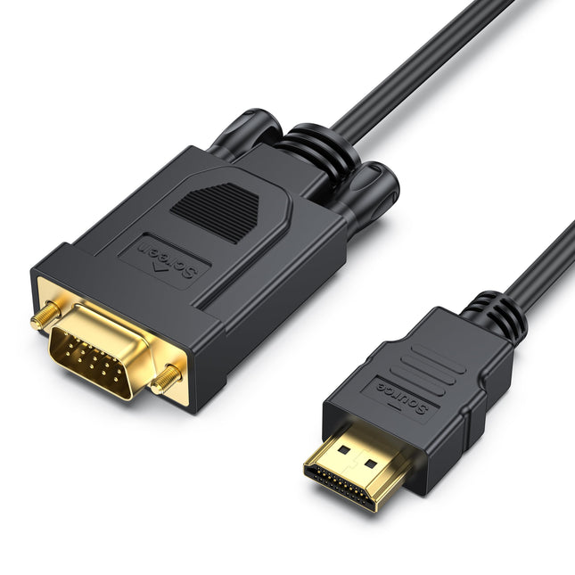 BENFEI HDMI to VGA 6 Feet Cable, Uni-Directional HDMI Computer to VGA Monitor Cable (Male to Male) Compatible for Comput