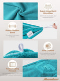 Hicober Microfiber Hair Towel Wrap for Women, Plum Navy Aqua Green, 3-Pack Plum,navy,aqua Green Large