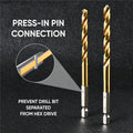 amoolo Hex Shank Drill Bit Set (13Pcs Set+3 Pcs Free), Premium 4341 HSS Titanium Impact Hex Drill Bits for Wood, Steel, Metal, Plastic, Quick