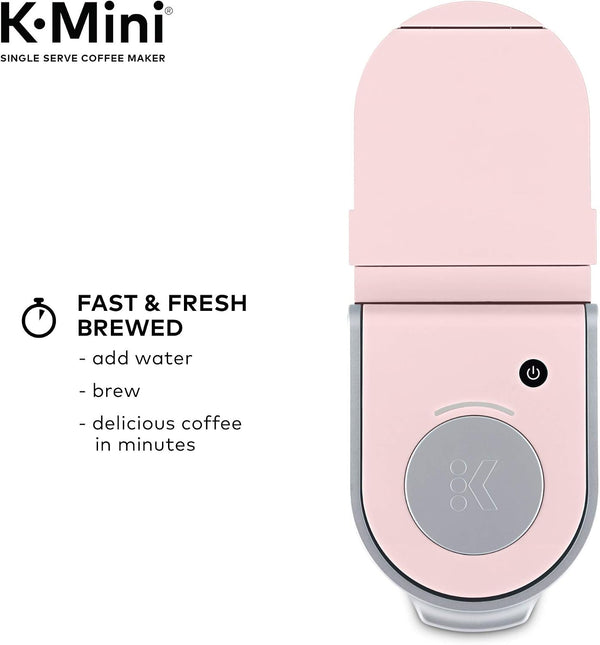 Keurig K-Mini Single Serve K-Cup Pod Coffee Maker, 6 to 12oz Brew size, with Cord Storage, Perfect for Small Spaces, Dusty Rose | Brews 6-12 Oz