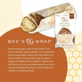 Bee'S Wrap Beeswax Wraps for Food - Honeycomb Bread Wrap - Made in USA Reusable Bread Storage Bags - Organic & Eco-Friendly Alternative to