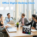 Digital Wall Clock,11.5" LED Digital Alarm Clock Large Display,With Remote Control,Adjustable Brightness, Calendar, Temperature, Snooze, 12/24 H,