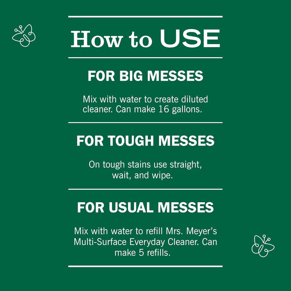 MRS. MEYER'S CLEAN DAY Multi-Surface Cleaner Concentrate, Use to Clean Floors, Tile, Counters, Peony, 32 Fl. Oz - Pack of 2