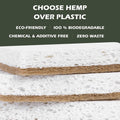 Plant-Based Kitchen Sponges - FSC Certified and PETA Approved, Natural, Eco-Friendly, Biodegradable Sisal Hemp Sponges for Dishes, Cleaning Sponge