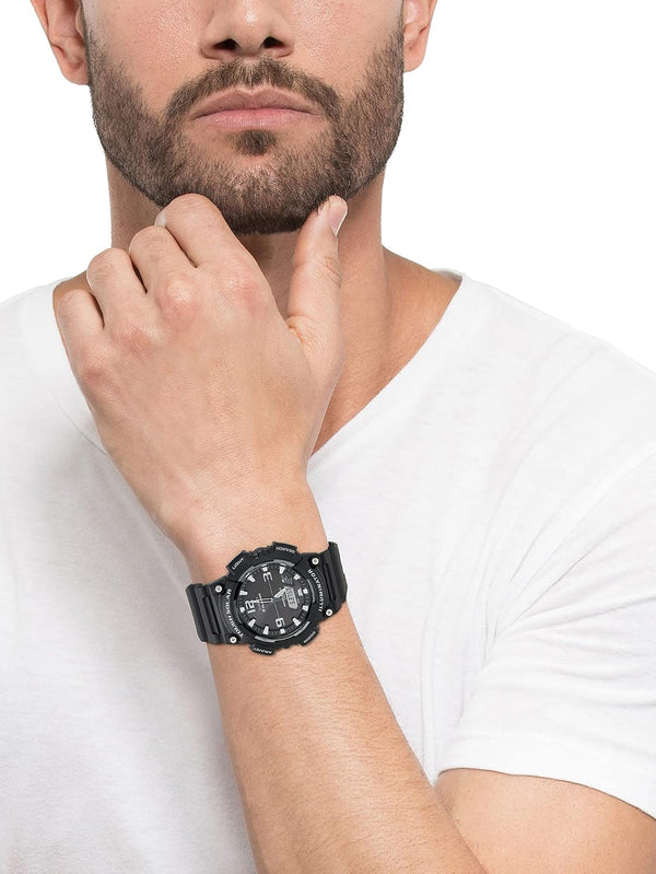 Casio AQS800W Series | Analog Digital Watch | 100M WR | Solar Powered | 1/100 SEC Stop Watch | 6-Language Day of The Week Indicator | Countdown