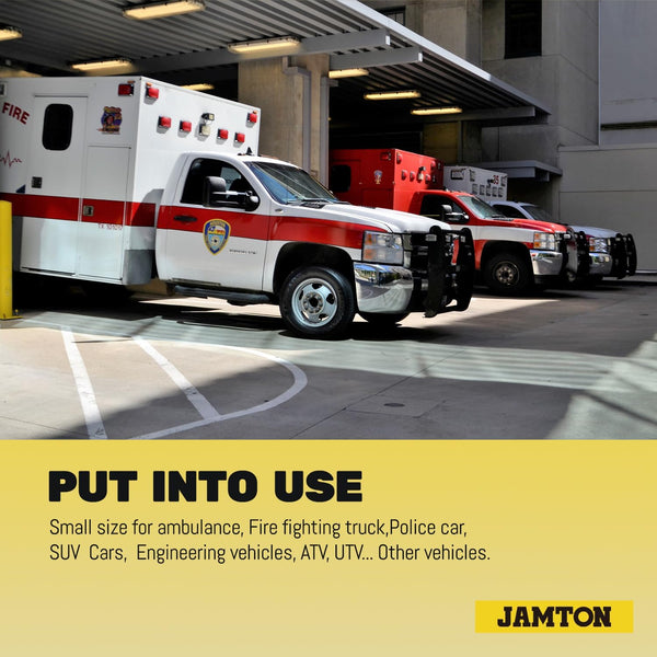 JAMTOM Compact High-Performance PA Siren Horn, 200W/8 Ohms Ultra Slim Sirens Speaker for Police, Ambulance, Engineer Vehicles (Capable with Any