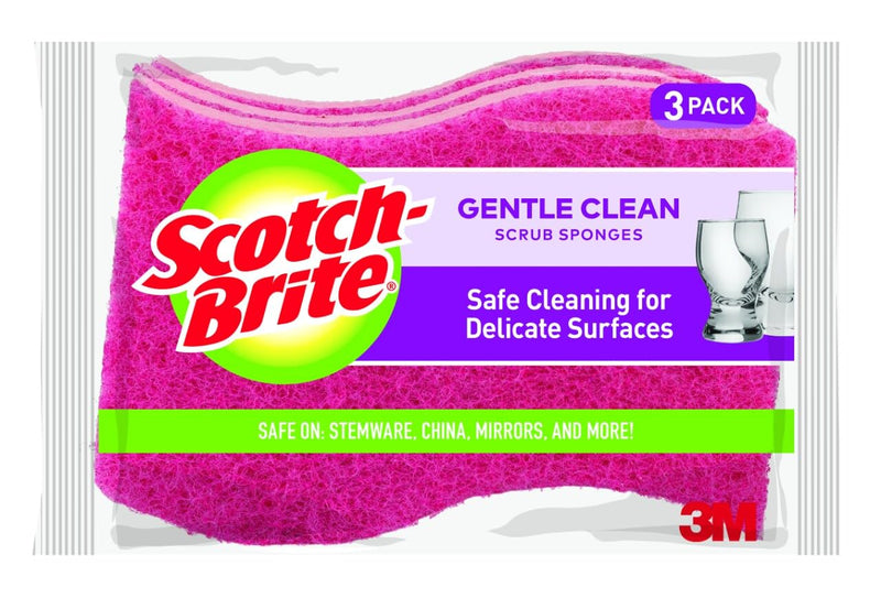Scotch-Brite Delicate Clean Non-Scratch Scrub Sponge, 3 Pack 3 Count