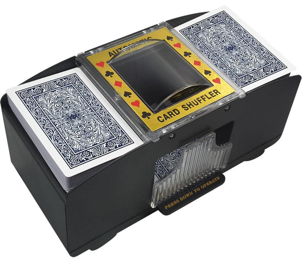 Automatic Card Shuffler, 1-2 Deck Battery-Operated Electric Poker Card Shuffler Machine, for Playing Cards/UNO