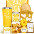 BRIGHTEN up HER DAY! Unique 10Pcs Birthday Gift Baskets for Women - Sister & Friendship Cheer up Box with Get Well Soon & Sunshine Gifts!