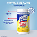 Lysol Disinfectant Wipes, Multi-Surface Antibacterial Cleaning Wipes, for Disinfecting and Cleaning, Lemon and Lime Blossom, Pack of 4 (Packaging