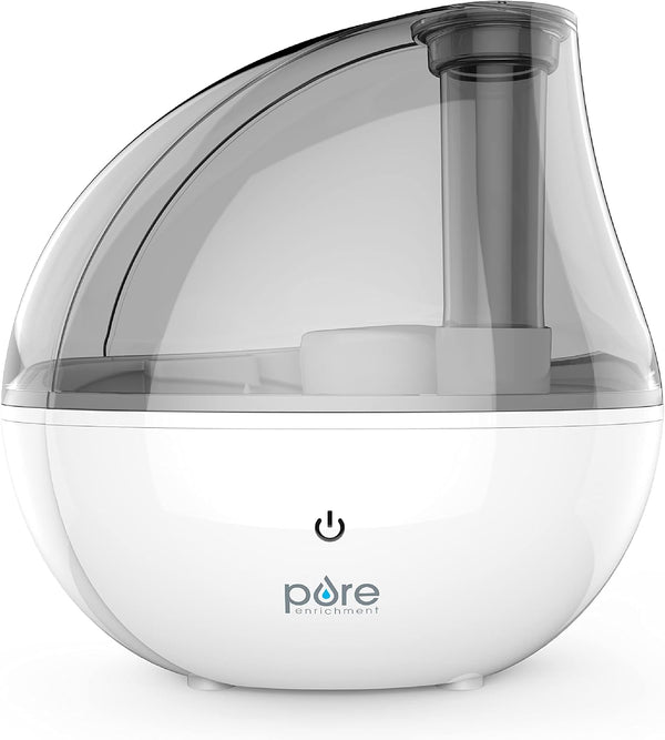 Pure Enrichment Mistaire Silver Ultrasonic Cool Mist Humidifier for Bedroom, Office, Nursery & Indoor Plants - Lasts up to 25 Hours, Whisper-Quiet