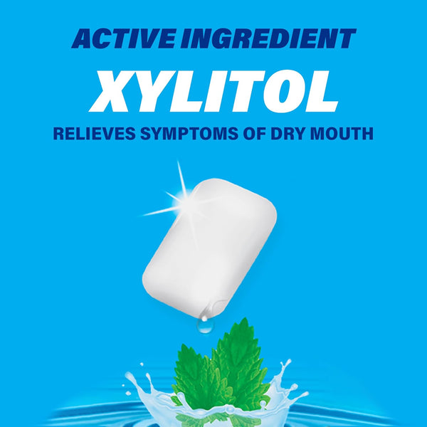 ACT Dry Mouth Moisturizing Gum, 20 Pieces, With Xylitol, Sugar Free Soothing Mint Mint 1 Count (Pack of 20)