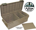 MTM ACDC30 Divided Ammo Crate Utility Box, Outdoor Gear & Tool Storage, Water- Resistant, Stackable, Snap Latch, 21"x11.2"x7.5", USA Made, Dark Earth