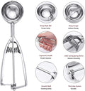 Ice Cream Scoop, 3Pcs Cookie Scoop Set, Stainless Steel Ice Cream Scooper with Trigger Release, Large/Medium/Small Cookie Scooper for Baking,