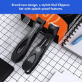 Toenail Clippers for Thick Nails for Seniors| INXEN 3-Pack Ergonomic Heavy Duty Angled Head Nail Clippers with Catcher | Premium Steel Wide