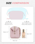 BAGSMART Travel Makeup Bag, Cosmetic Bag Small Make Up Organizer Case,Wide-open Pouch for Women Purse for Toiletries Accessories Brushes Pink A-1