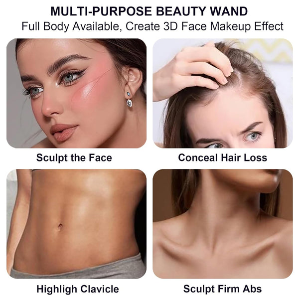 Lezero 3Pcs Contour Stick Makeup Kit, Shades with Highlighter, Blush and Bronzer Trio for Sculpt the Cheeks and Body, Long Lasting, Waterproof,