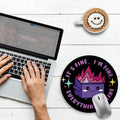 Gctriki Dumpster on Fire Mouse Pad, Purple Small Mouse Pads for Desk | Stitched Edge, Non-Slip Rubber Base, Funny Round Mousepad For Laptop