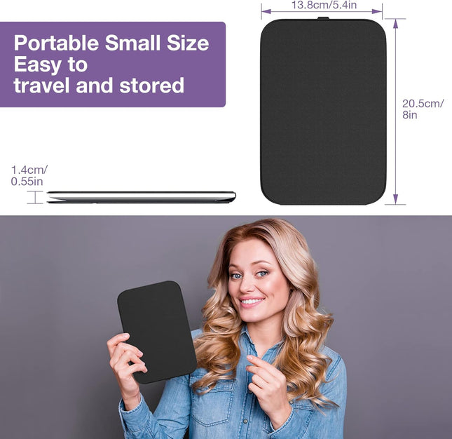 Kintion Travel Makeup Mirror, Portable LED Lighted Makeup Mirror, 360ÃÂ° Rotati