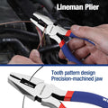 7-piece WORKPRO Pliers Set with Groove Joint, Long Nose, Slip Joint, Linesman, and Diagonal Pliers for DIY & Home Use | Groove Joint Piler, Long