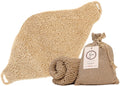 Natural Loofah Exfoliating Body Scrubber, Handmade Durable Wash Cloth, Back Scrubber with Handles for Bath and Shower, Deep Clean, Skin Care,