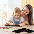 Yibeishu Scratch Art Set, 56-Piece, Black Paper Sheets Notes Cards Boards and Doodle Pads, 7.2 x 5 Inches, Kids Crafts Projects Kit