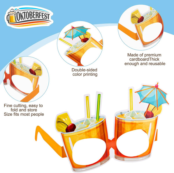 Vinsot 32 Pcs Beach Pool Party Sunglasses Hawaiian Glasses Luau Party Favor Hawaiian-themed