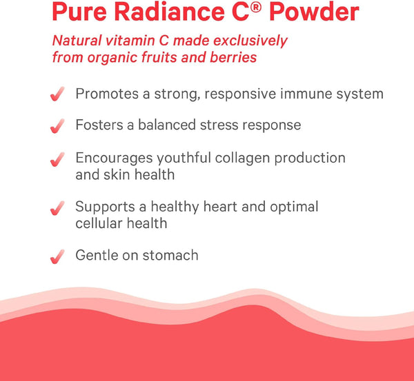 PURE SYNERGY Pure Radiance C | Organic Vitamin C Capsules | 100% Natural, Whole Food, Non-Gmo Supplement with Camu Camu Extract | for Immune and