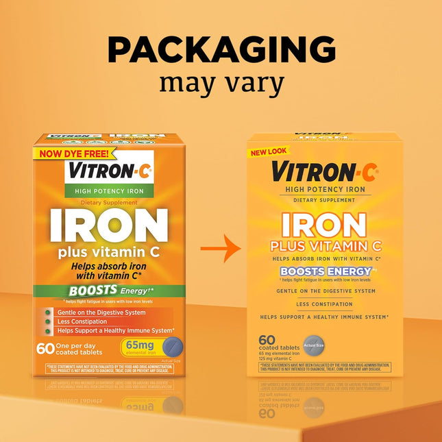 Vitron-C Iron Supplement, Immunity Support Iron Supplements with Vitamin C, Iron
