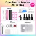 Beetles Gel Nail Polish Kit with U V Light - 80Pcs 55 Colors Gel Nail Kit | Color Enchantment with Everything Base Top Coat Beginner Starter at