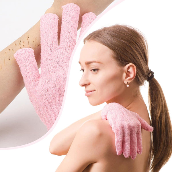 BTYMS 24 Pcs Shower Exfoliating Gloves Hand Exfoliating Glove Body Scrubber Loofah Washing Gloves for Shower, Spa, Massage and Body Scrubs, Dead