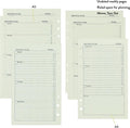 90+54+14 A5 Refill Paper with Undated Monthly Weekly Calendar Planner Inserts, 6 Ring Loose Leaf Lined Filler Paper Refillable for Binder Planner