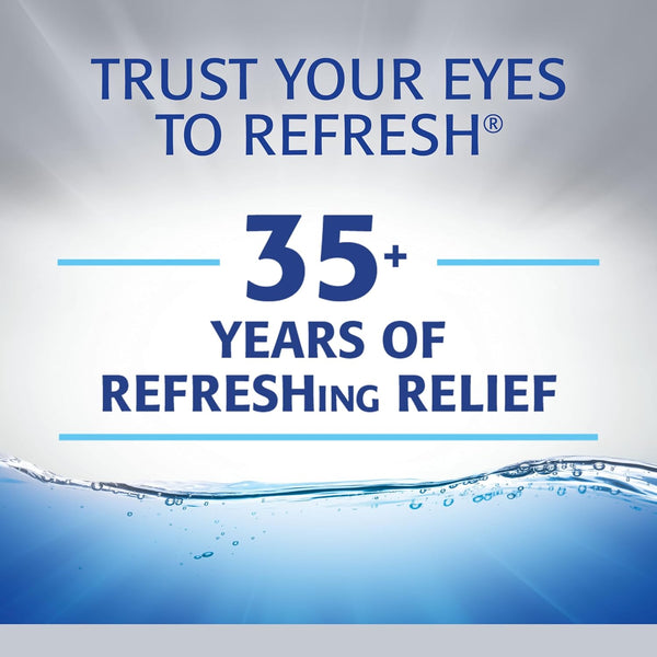 Refresh Optive Advanced Lubricant Eye Drops for Dry Eyes, 0.33 Fl Oz Sterile (2 Count)