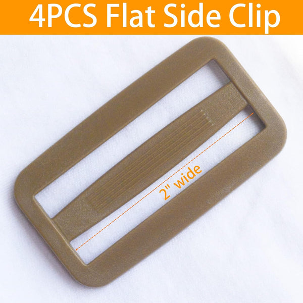 2 Inch Belt Buckle Clip, 2 Pack Quick Side Release Buckles Extra Thick Dual Adjustable Heavy Duty Plastic Buckle Replacement for 2''(50mm) Nylon