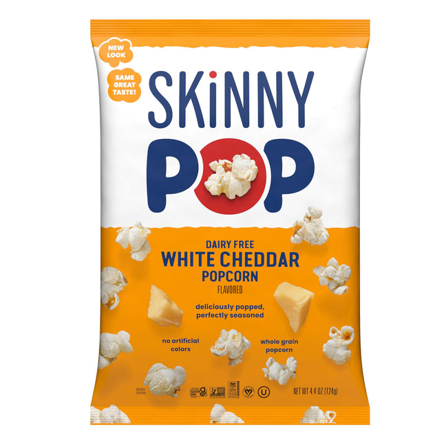 Skinnypop White Cheddar Popcorn, Gluten Free, Non-Gmo, Healthy Snacks, Skinny Po