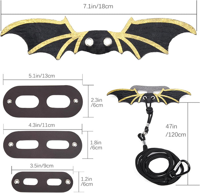 3 Size Pack Bearded Dragon Leashes and Harnesses, Bearded Dragon Harness, Soft Leather Detachable Adjustable Reptile Liz
