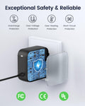TobenONE 100W USB C Laptop Charger, Universal GaN III Power Supply Adapter, Replacement Foldable Fast Charger PD3.0 for MacBook, HP, Lenovo, Asus,