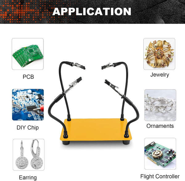 XYK Helping Hands Soldering Station, Soldering Kit, Third Hand Soldering Tool 4 Flexible Arms Helping Hands for Electronic Repair Soldering
