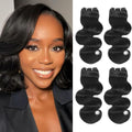Human Hair Bundles 4 Bundles 10 Inch 12A Body Wave Bundles Human Hair 100% Unprocessed Brazilian Virgin Hair Weave Bundles Human Hair Natural