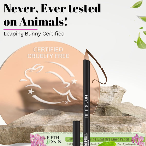 Fifth & Skin Better'n Ur Eyes Eyeliner Pencil (DARK BROWN) – NATURAL - Hypoallergenic - Sensitive Eyes - Gluten Free - Cruelty Free - Paraben Free