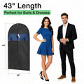 43" Suit Bags for Closet Storage and Travel, Garment Bags for Hanging Clothes, Suit Garment Bag for Men, Black Suit Cover Bags with Clear Window
