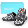 BYRIVER Foot Reflexology Tools Pressure Point Massage Mat Slippers Slides Sandals Shoes, Back Knee Feet Arch Heel Pain Tension Relief Products,