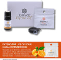 Essence Wearable Aromatherapy Nasal Diffuser – Orange Essential Oil Nose Ring Silicone Inhaler for Stress & Mood Support - Made in USA &