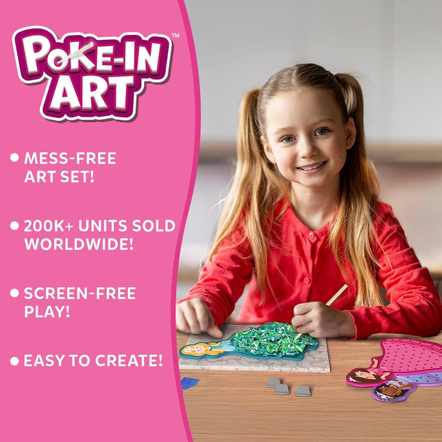 Skillmatics Poke-In Art - Magical Princesses, Mess-Free Fun for Kids, DIY Wood C