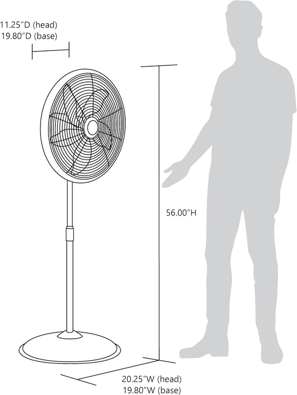 Newair Outdoor Patio Misting Fan | 2-In-1 Outdoor Deck & Mister Fan | 5 Gentle Mist Nozzles | outside Cooling Fan with 600 Square Foot Effective