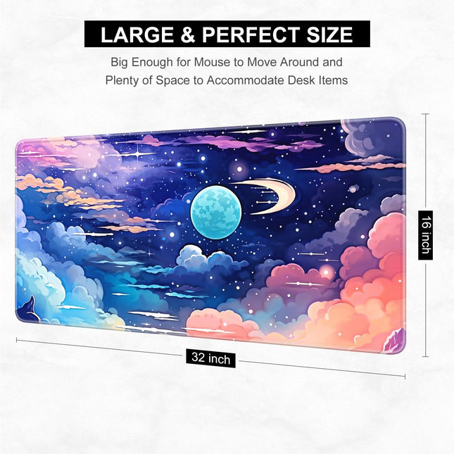 Desk Pad, 32" X 16" XXXL Extended Large Gaming Mouse Pad, Desktop Decor Desk Mat