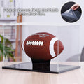 Football Display Case Full Size, Acrylic Clear Box with Stand, UV Protected Memorabilia Holder, for Autographed Football Fans & Collectors, Sports